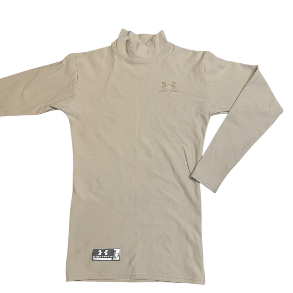 UNDER ARMOUR Tan Tactical Long Sleeve Collared Top Women’s Size Small